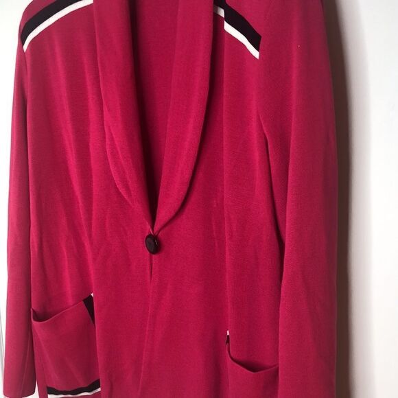 Misook hot pink cardigan sweater size XL - Picture 2 of 10